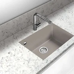 Évier sous-plan 1 Cuve 49x40x20cm R5mm - Quartz Tartufe - Quadra BE FRÉCAN