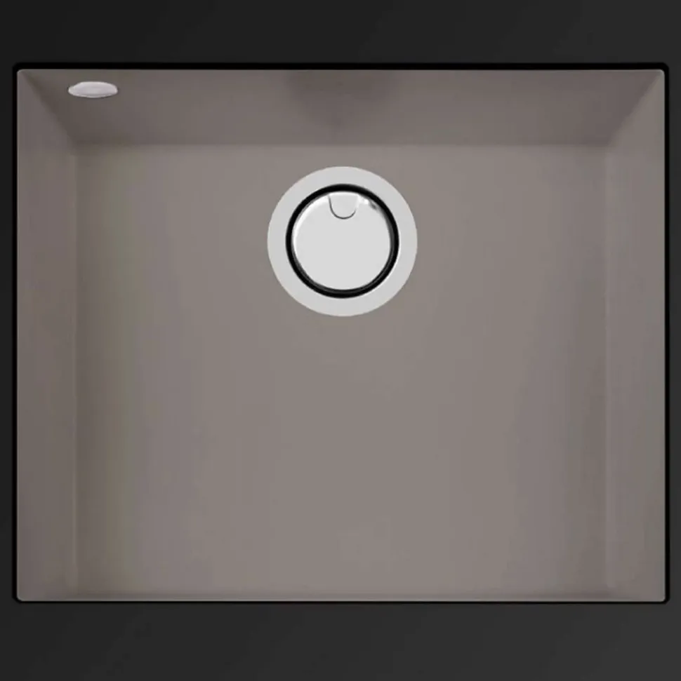 Évier sous-plan 1 Cuve 49x40x20cm R5mm - Quartz Tartufe - Quadra BE FRÉCAN