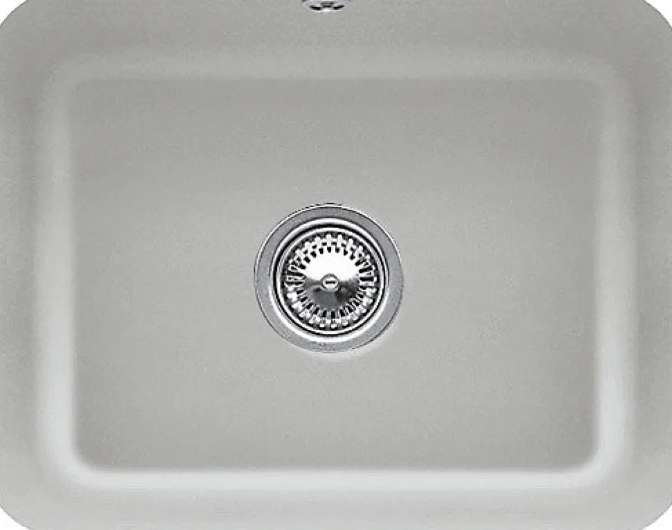 Évier sous-plan en céramique 1 cuve à encastrer Villeroy & Boch Cisterna gris moyen