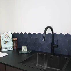 Évier sous-plan en inox finition noir mat 1 bac à encastrer Essebagno Inoxa 54