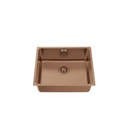 Évier sous-plan en inox finition cuivre 1 bac à encastrer Essebagno Inoxa 54