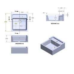 Évier timbre d'office céramique blanc ERNEST 1 bac