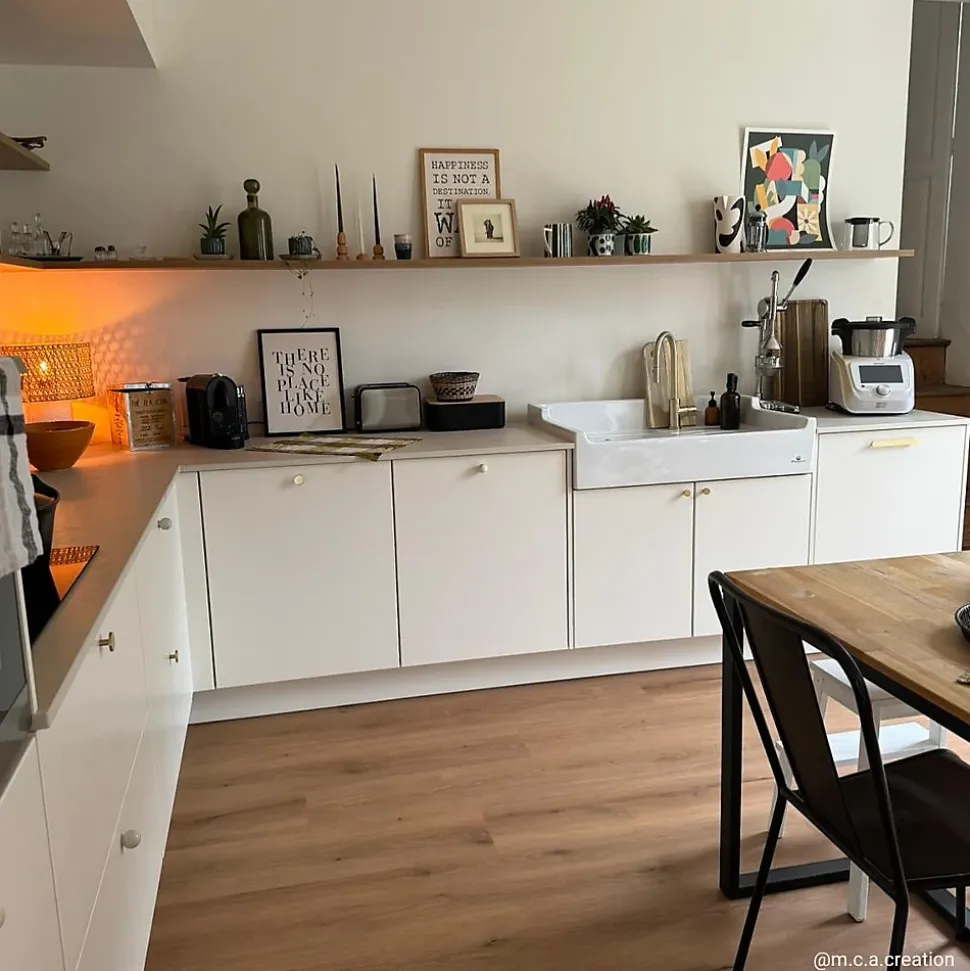 Évier timbre d'office céramique blanc LÉON 1 bac 1 égouttoir