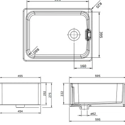 Évier timbre d'office céramique Sanindusa BELFAST blanc 1 bac