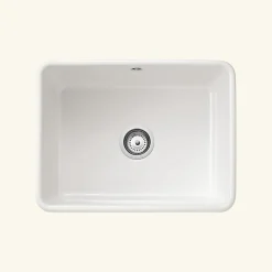 Évier timbre d'office céramique blanc Sanindusa FARMHOUSE XS 1 bac 590x458