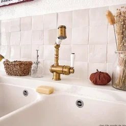 Évier timbre d'office céramique blanc EKIO II 2 bacs