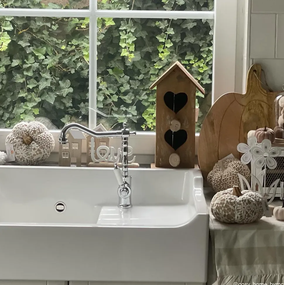 Évier timbre d'office céramique blanc AIMÉ 1 bac - égouttoir à droite