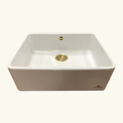 Évier timbre d'office céramique blanc EKIO I 1 bac