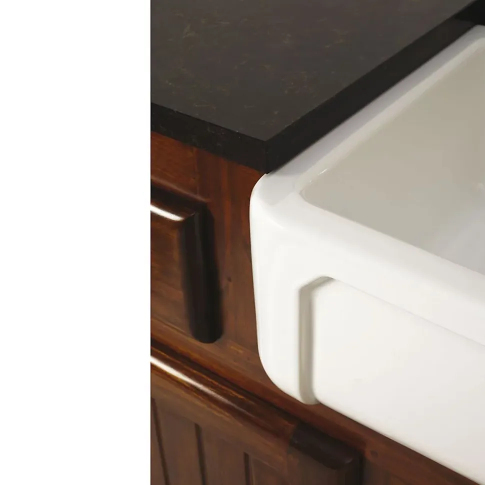 Évier timbre d'office céramique Chambord KATE 1 bac blanc 79x47 cm