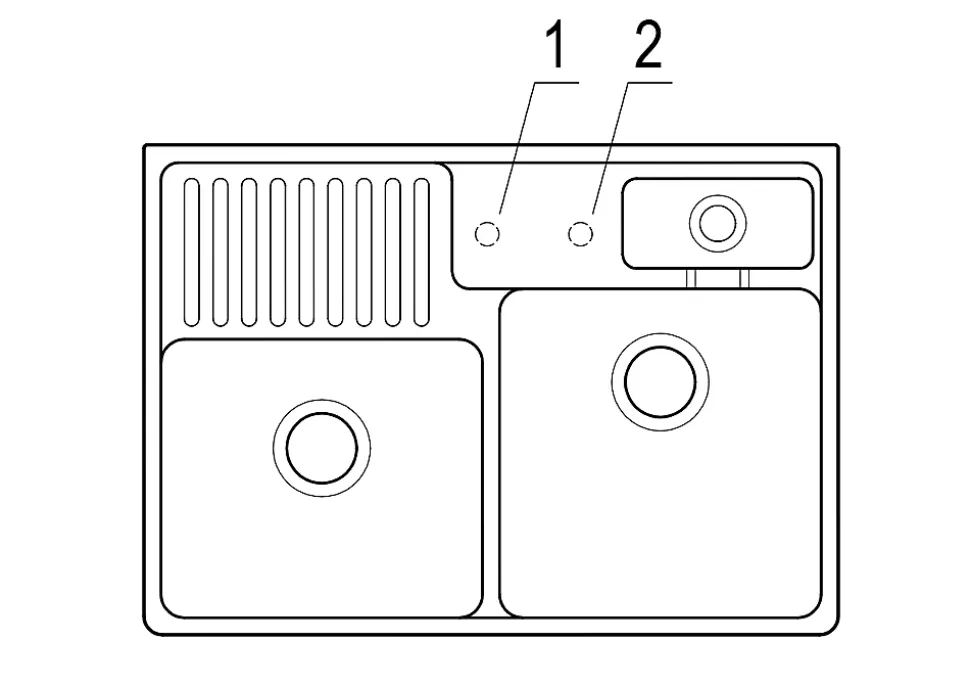 Évier timbre d'office de cuisine à poser 2 bacs Tradition Villeroy & Boch céramique noir mat