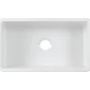 Évier timbre d'office grande taille 1 bac à poser ou à encastrer 80x46cm hauteur 22cm céramique SANINDUSA Farmhouse blanc