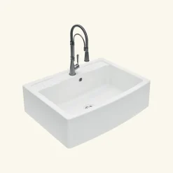 Évier timbre d'office granit blanc FOCA 1 bac