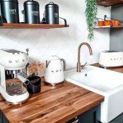 Évier timbre d'office granit blanc cassé Kümbad KIWI 1 bac 595x630