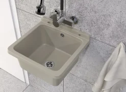 Évier Zorghoek Orta Granitan pour Garage, Buanderie - Beige