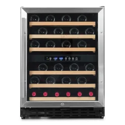Vinobox 50 bouteilles. Cave à vin inox 2 zones