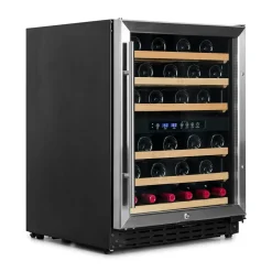 Vinobox 50 bouteilles. Cave à vin inox 2 zones