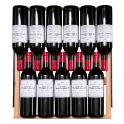 Vinobox 168 bouteilles. Cave à vin noir 2 zones