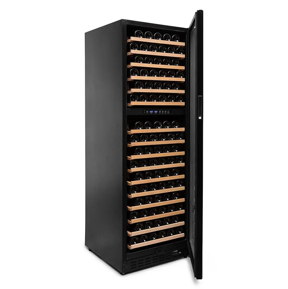 Vinobox 168 bouteilles. Cave à vin noir 2 zones