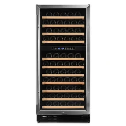 Vinobox 110 bouteilles. Cave à vin inox 2 zones