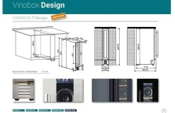 Vinobox Design 7 bouteilles. Cave à vin noir électrique
