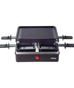 WEASY LUGA40 - Appareil a raclette et grill 4 personnes - 600W - Revetement anti-adhésif - 19,7x19,7cm - Plaque amovible