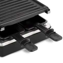 WEASY LUGA40 - Appareil a raclette et grill 4 personnes - 600W - Revetement anti-adhésif - 19,7x19,7cm - Plaque amovible