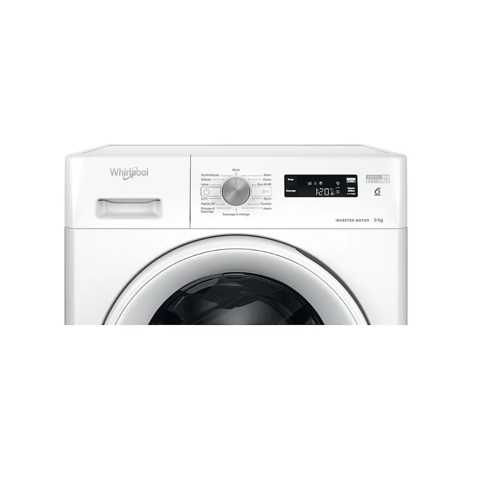 WHIRLPOOL Lave-linge frontal 60 cm 9 kg 1200 tr/mn FFSP9269WFR