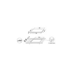 WHIRLPOOL plaque de cuisson induction 60 cm 3 foyers WBB3760BF