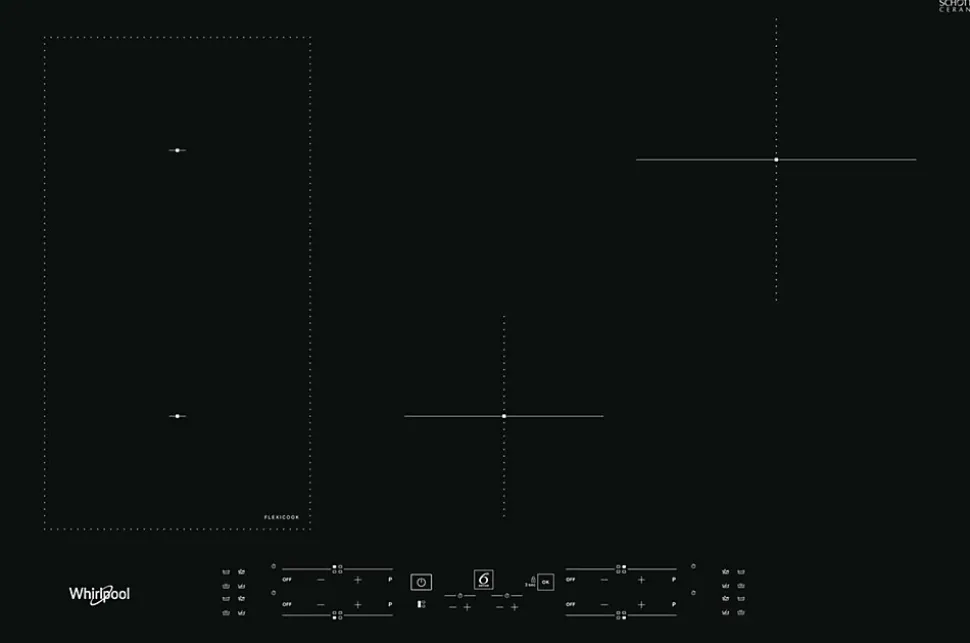 WHIRLPOOL Table induction 4 foyers largeur 77 cm WLB2977NE