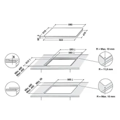 WHIRLPOOL Table induction 3 foyers WSQ1160NE