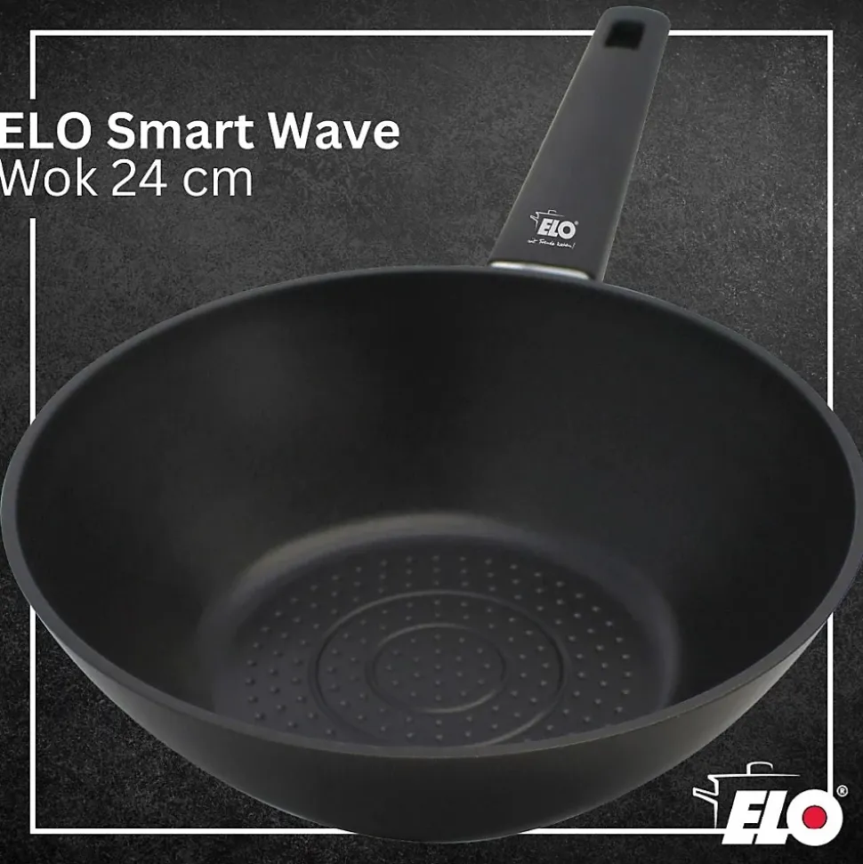 Wok 24 cm antiadhésif sans PFAS Elo Smart Wave