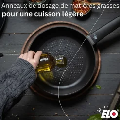 Wok 24 cm antiadhésif sans PFAS Elo Smart Wave