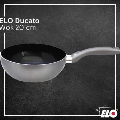 Wok 20 cm antiadhésif sans PFAS Elo Ducato