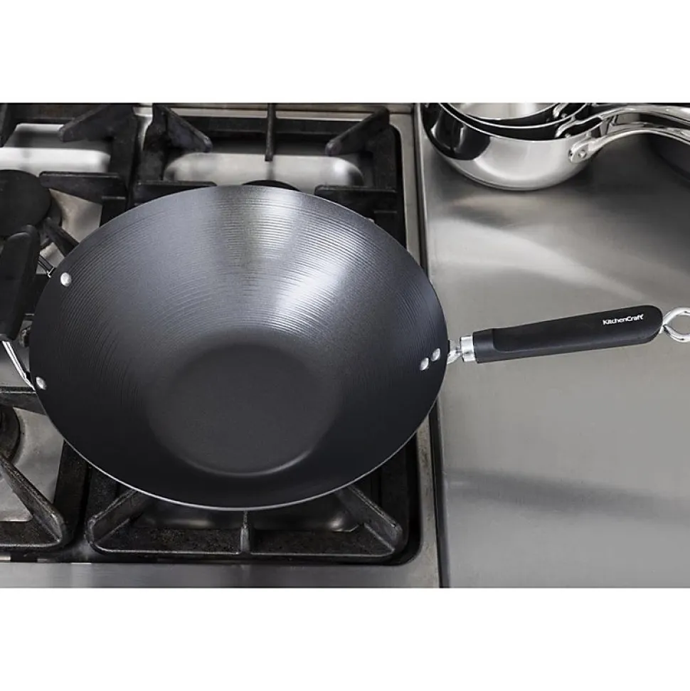 Wok Anti-Adhésif Base Plate 35 cm - Kitchen Craft