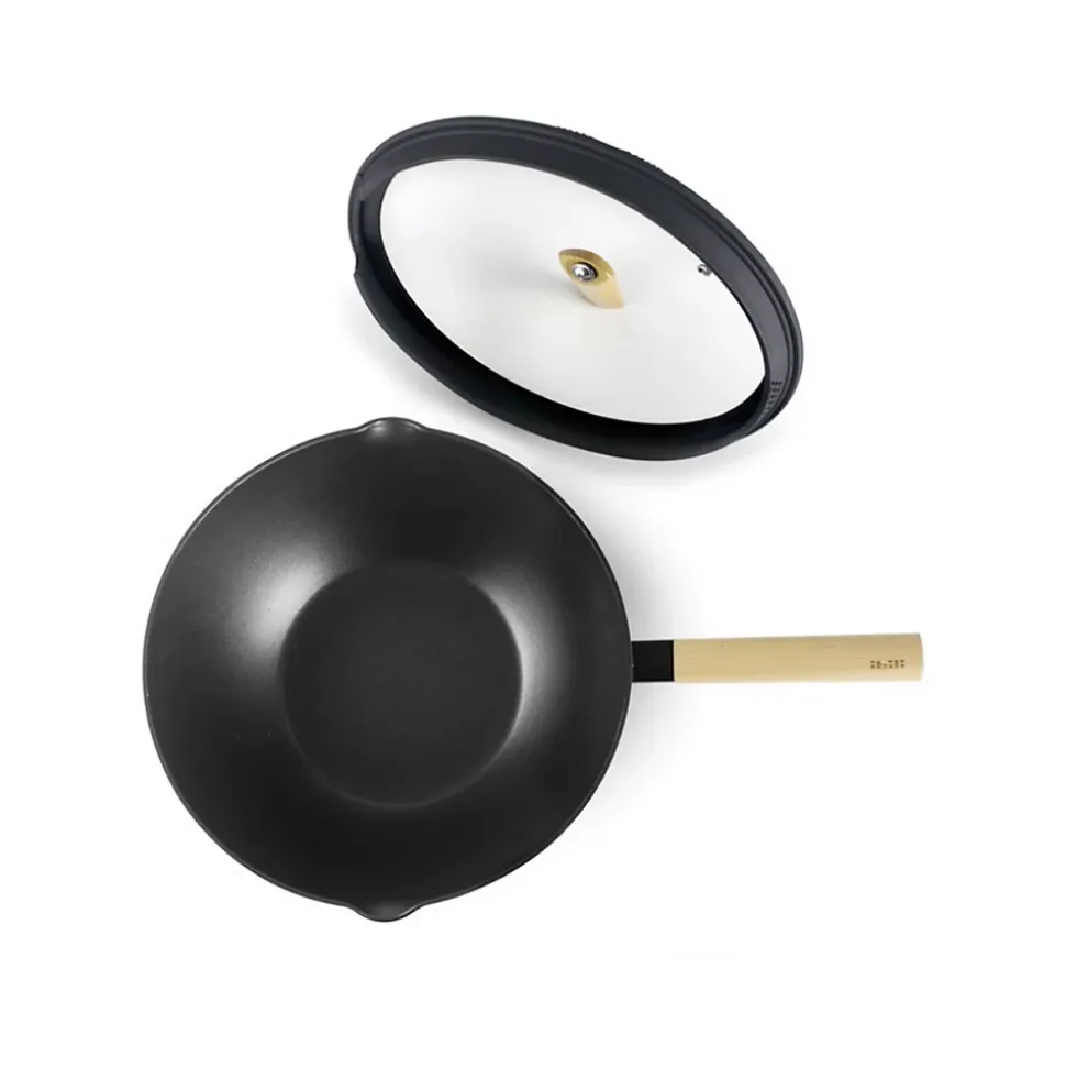 Wok avec couvercle verre 30cm Ibili 404230