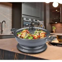 Wok Electrique Techwood TWF-306 - 3,6L - Revêtement anti-adhésif - Puissance 1400W - Thermostat Réglable