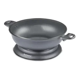 Wok Electrique Techwood TWF-306 - 3,6L - Revêtement anti-adhésif - Puissance 1400W - Thermostat Réglable