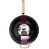 Wok en Acier & Manche en Bois "Tio" 35cm Noir