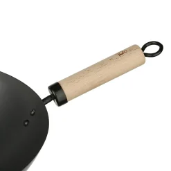 Wok en Acier & Manche en Bois