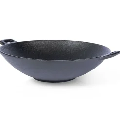 Wok En Fonte LITINA 30 Cm Pour Cuisiniers Amateurs Répartition De Chaleur Optimale
