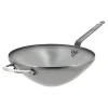 Wok Tôle Acier Fond Plat 40 cm - Emga