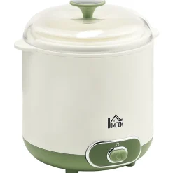 Yaourtière 20 W - machine à yaourt électrique - 2 récipients 1,5 L, panier filtre inclus - PP blanc vert