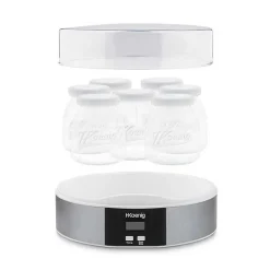 Yaourtière H.Koenig ELY70 inox 7 pots 1,12 L écran LCD programmable