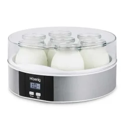 Yaourtière H.Koenig ELY70 inox 7 pots 1,12 L écran LCD programmable