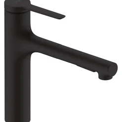 Zesis M33 Mitigeur de cuisine 160 avec douchette extractible 2 jets noir mat HANSGROHE 74801670