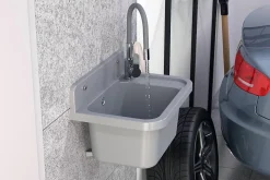 Zorg évier Paron Granitan avec robinet de cuisine extensible - Gris